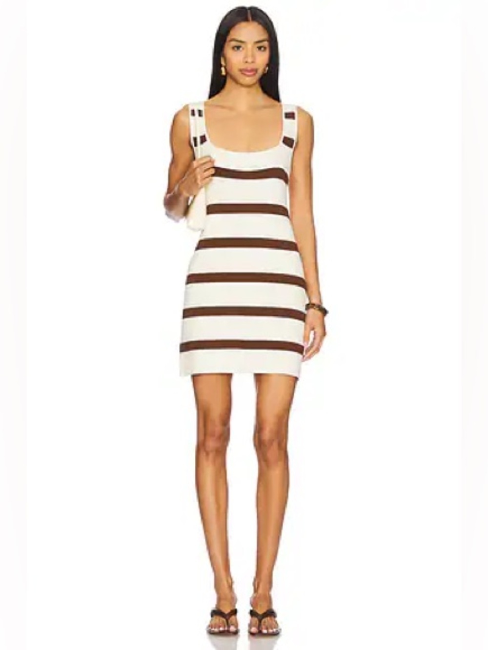 Show Me Your Mumu Mellow Mini Dress in Driftwood Stripe NWT